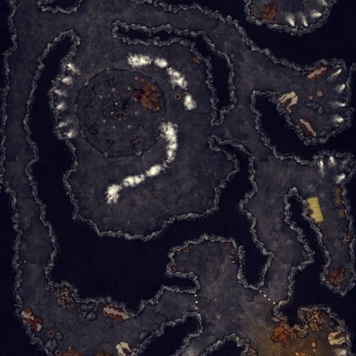 3D Printable Barbarian Cave Map By Rhasmus Battlemaps 720X720 Barbarian Cave 4k No Grid 22x33 Min Small 